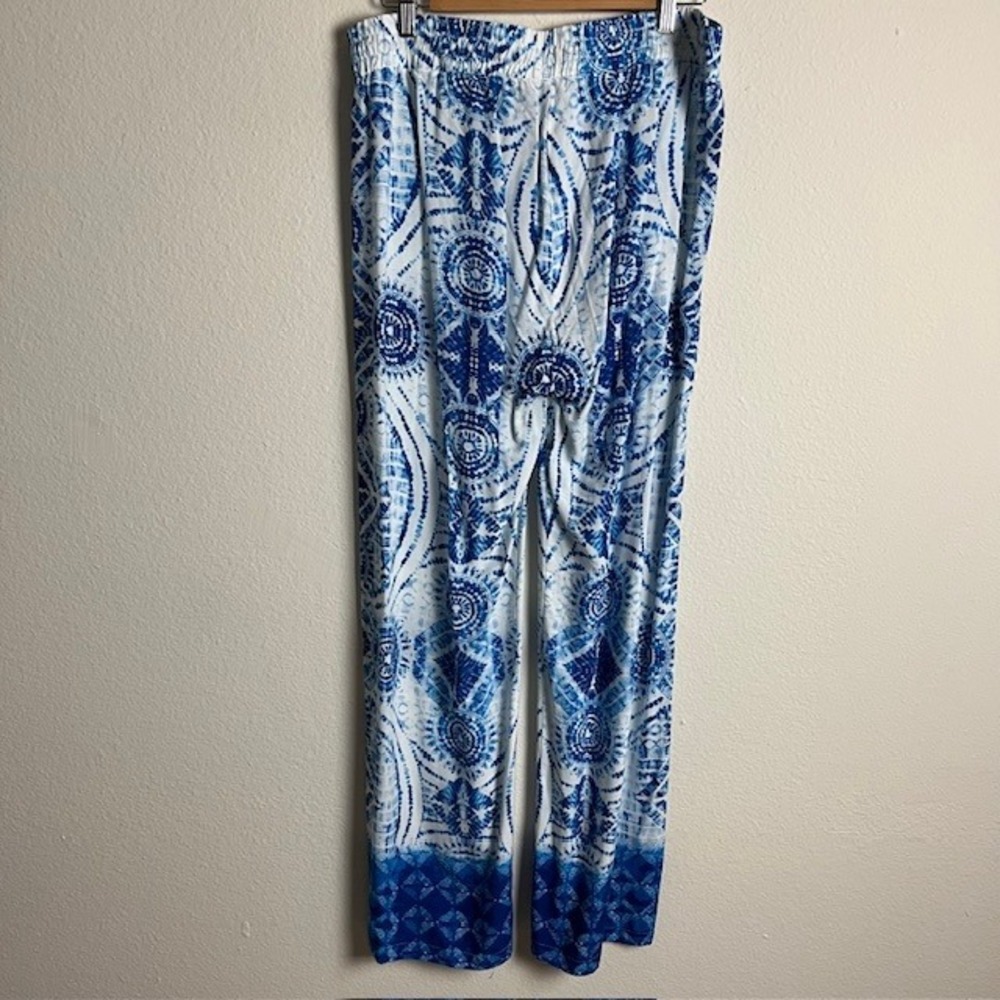 Hester & Orchard Sz L Dye Wide‎ Leg Lounge Pants Stretchy Flowy Beachy Comfort - Picture 5 of 11